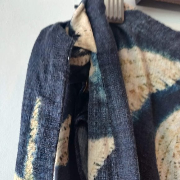 Soft Surroundings Womens Blue Velora Wrap Wide Leg Drapey Isle Style Pants 8 - Picture 6 of 11